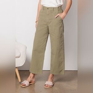 Agolde Daria High Rise Straight Leg Cropped Ultility Pants In Duffle Size 28 NWT